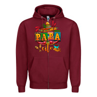 Burgundy papa cito cinco de mayo Zipper Hoodie - AdoDesignShop
