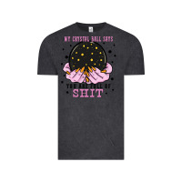 Vintage Black my crystal ball says you are full of Vintage Tee - Zillion Design Studio