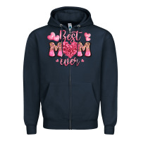 Navy best mom ever mother's day Zipper Hoodie - JahusDesignShop