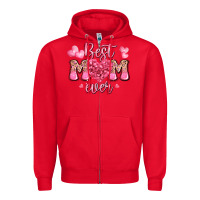 Red best mom ever mother's day Zipper Hoodie - JahusDesignShop