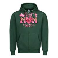 Sports Green best mom ever mother's day Zipper Hoodie - JahusDesignShop
