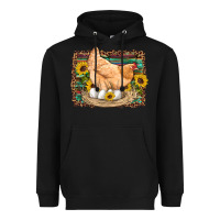 Black western farm chicken coop animals eggs sunflowers leopard serape woode Heavyweight Hoodie - Artiststas