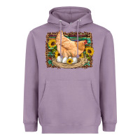 Lavender western farm chicken coop animals eggs sunflowers leopard serape woode Heavyweight Hoodie - Artiststas