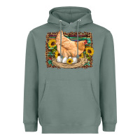 Sage western farm chicken coop animals eggs sunflowers leopard serape woode Heavyweight Hoodie - Artiststas
