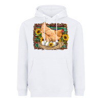 White western farm chicken coop animals eggs sunflowers leopard serape woode Heavyweight Hoodie - Artiststas