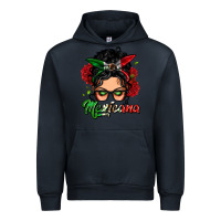Navy mexicana woman messy bun Urban Hoodie - LillyAllenDesigns