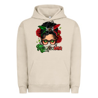Pigment French Oak mexicana woman messy bun Urban Hoodie - LillyAllenDesigns