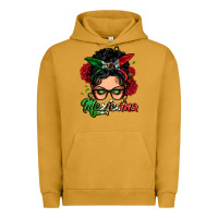 Pigment Peanut Butter mexicana woman messy bun Urban Hoodie - LillyAllenDesigns