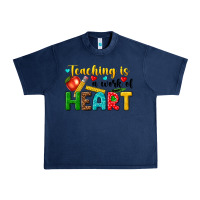 Navy teaching is a work of heart tbw Urban Heavy Tee - texasbilliewilder