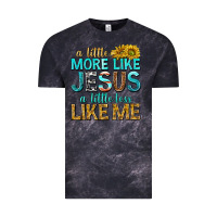 Cloud Black a little more like jesus a little less like me Vintage Tee - texasbilliewilder