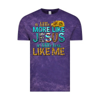 Cloud Purple a little more like jesus a little less like me Vintage Tee - texasbilliewilder