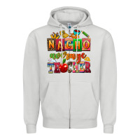 Dove Grey nacho average teacher Zipper Hoodie - AdoDesignShop