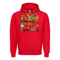 Red nacho average teacher Zipper Hoodie - AdoDesignShop