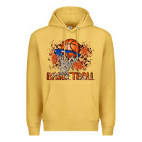 Antique Gold custom name basketball Premium Hoodie - MaliasSmallBusiness