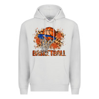 Dove Grey custom name basketball Premium Hoodie - MaliasSmallBusiness