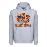 Heather Grey custom name basketball Premium Hoodie - MaliasSmallBusiness