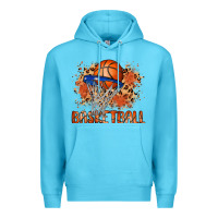 Ocean Blue custom name basketball Premium Hoodie - MaliasSmallBusiness