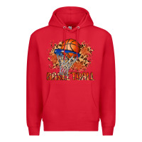 Red custom name basketball Premium Hoodie - MaliasSmallBusiness