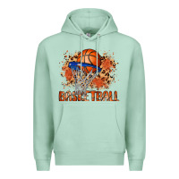 Seafoam custom name basketball Premium Hoodie - MaliasSmallBusiness