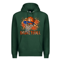 Sports Green custom name basketball Premium Hoodie - MaliasSmallBusiness