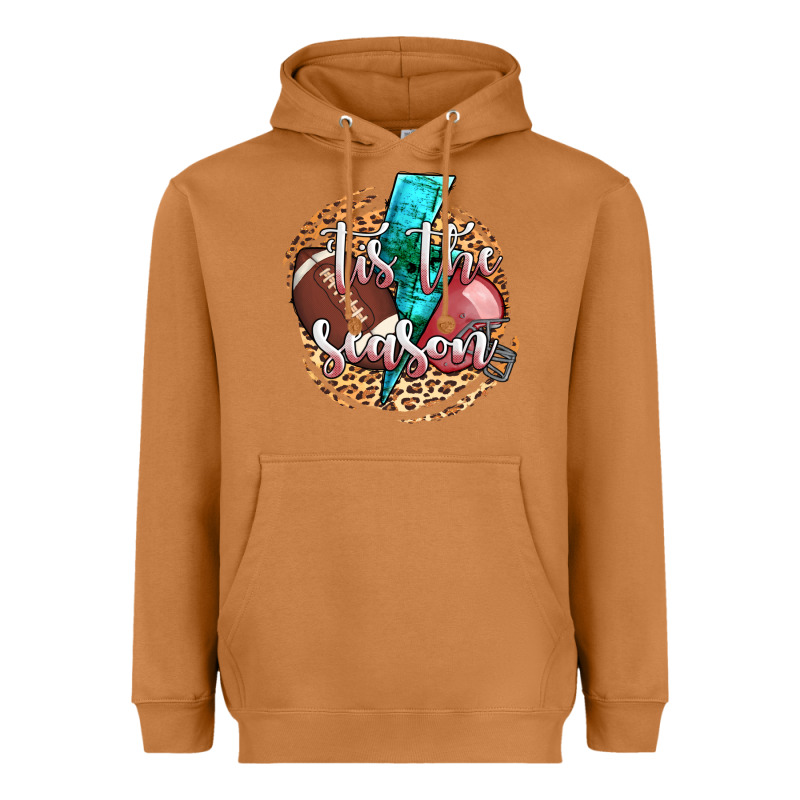 Tis The Season Football Helmet Heavyweight Hoodie by AdoDesignShop | Teevron