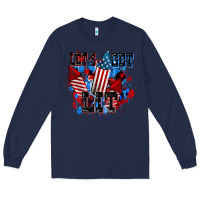 Navy Let's get lit 4th of july Long Sleeve Tee - CowGirlArtShop