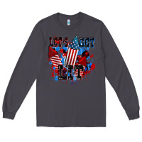 Smoke Let's get lit 4th of july Long Sleeve Tee - CowGirlArtShop