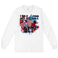 White Let's get lit 4th of july Long Sleeve Tee - CowGirlArtShop