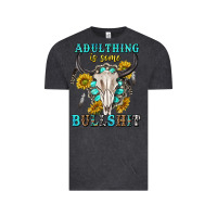 Vintage Black adulthing is some bullshit with sanflowers and gamstone  tbw Vintage Tee - texasbilliewilder