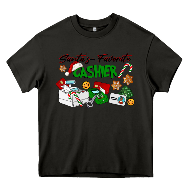 Santa's Favorite Cashier Heavy Core Tee by LillyAllenDesigns | Teevron