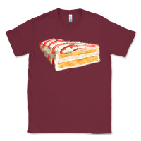 Burgundy white christmas cake Classic Tee - FaDigitalArtStudio