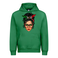 Emerald mexican latina girl messy bun Urban Hoodie - LillyAllenDesigns