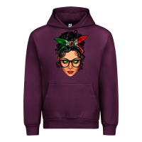 Mauve Wine mexican latina girl messy bun Urban Hoodie - LillyAllenDesigns