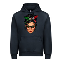 Navy mexican latina girl messy bun Urban Hoodie - LillyAllenDesigns