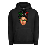 Pigment Black mexican latina girl messy bun Urban Hoodie - LillyAllenDesigns