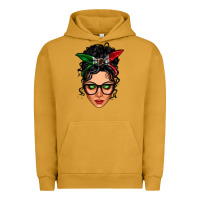 Pigment Peanut Butter mexican latina girl messy bun Urban Hoodie - LillyAllenDesigns