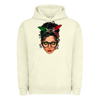 Pigment Pistachio mexican latina girl messy bun Urban Hoodie - LillyAllenDesigns