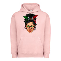 Pigment Salmon mexican latina girl messy bun Urban Hoodie - LillyAllenDesigns