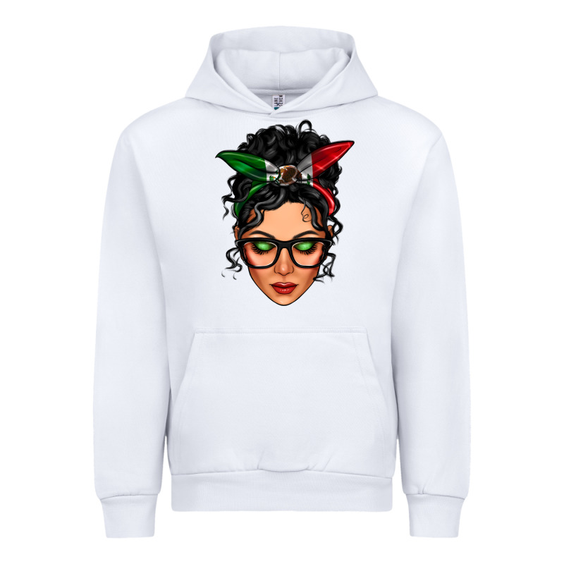 Mexican Latina Girl Messy Bun Urban Hoodie by LillyAllenDesigns | Teevron