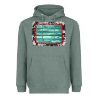 Sage cowhide bandana wood background Heavyweight Hoodie - AdoDesignShop