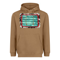 Toasted Coconut cowhide bandana wood background Heavyweight Hoodie - AdoDesignShop