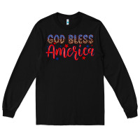Black God bless America Long Sleeve Tee - Neo Western