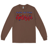 Chestnut God bless America Long Sleeve Tee - Neo Western