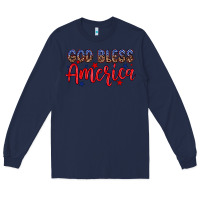 Navy God bless America Long Sleeve Tee - Neo Western