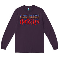 Plum God bless America Long Sleeve Tee - Neo Western