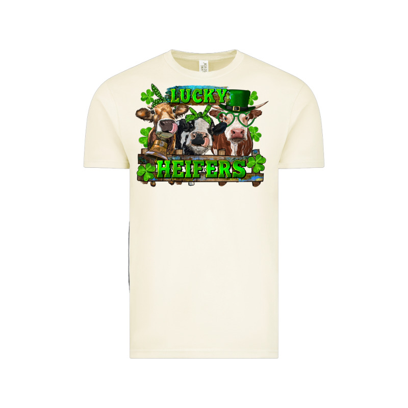 St Patricks Day Lucky Heifers Vintage Tee by RanaPortraitStore | Teevron