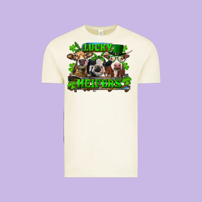 Vintage Tee St Patricks Day Lucky Heifers