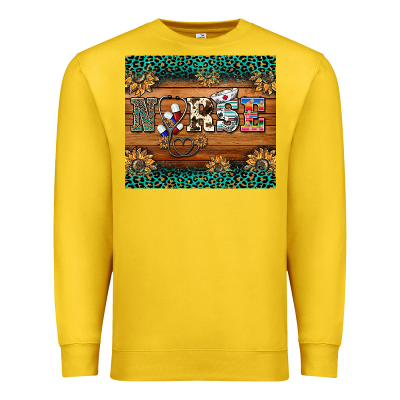Western Nurse Glitter Leopard Sunflowers Premium Sweatshirt by BarkalooDesign | Teevron