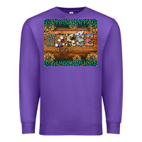 Purple western nurse glitter leopard sunflowers Premium Sweatshirt - BarkalooDesign