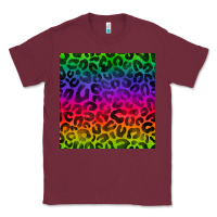 Burgundy colorful leopard seamless pattern Classic Tee - BundleAndBundleShop